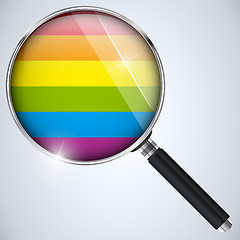 Image showing Gay Flag Circle Striped Button