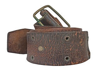 Image showing vintage leather belt