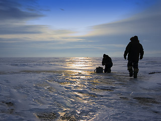 Image showing winter fishing