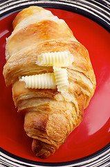 Image showing Croissant and Butter