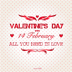 Image showing Happy Valentines Day background. I Love You background.