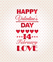 Image showing Happy Valentines Day background. I Love You background.