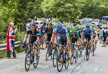 Image showing The Peloton on Alpe D'Huez