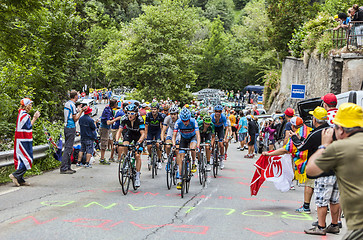 Image showing The Peloton on Alpe D'Huez