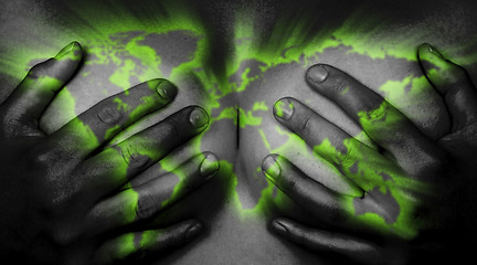 Image showing Hands covering breasts