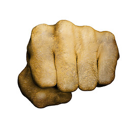 Image showing Fist of a man punching