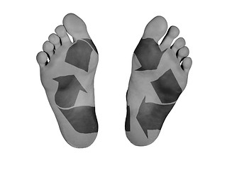 Image showing Human feet with print