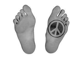 Image showing Human feet with print