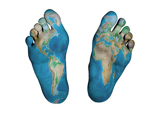 Image showing Human feet with print