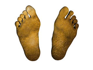 Image showing Human feet with print