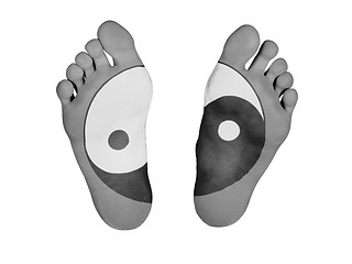 Image showing Human feet with print