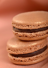 Image showing Delicious Chocolate Macaron Cookies