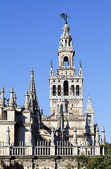 Image showing Giralda tower, the belfry of the Cathedral of Sevilla