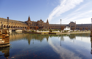 Image showing Plaza de Espana - Spanish Square in Seville, Spain