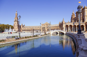 Image showing Plaza de Espana - Spanish Square in Seville, Spain