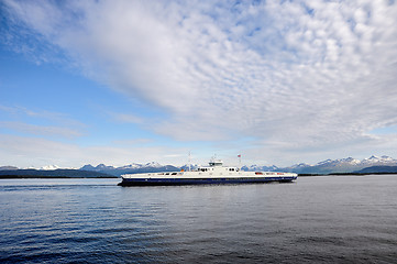 Image showing Ferry boat on the fjord