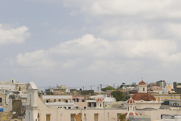 Image showing rooftop view old san juan