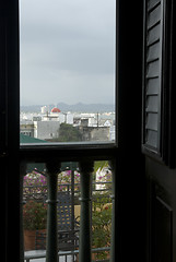 Image showing old san juan through hotel window