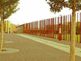 Image showing Retro looking Berlin Wall