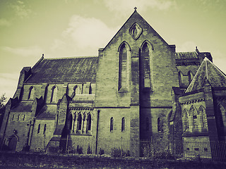 Image showing Vintage sepia Barony Parish Glasgow