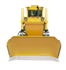 Image showing Heavy crawler bulldozer  isolated 