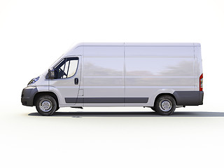 Image showing White commercial delivery van