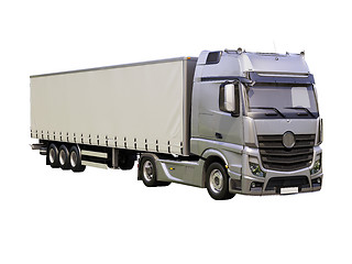 Image showing Semi-trailer truck isolated