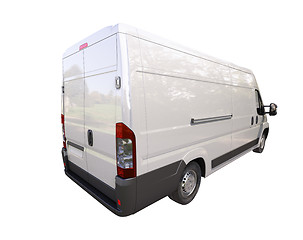 Image showing White commercial delivery van