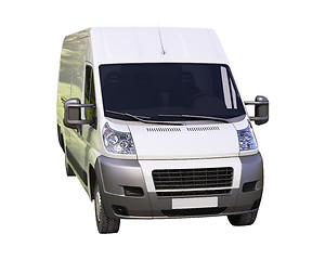 Image showing White commercial delivery van