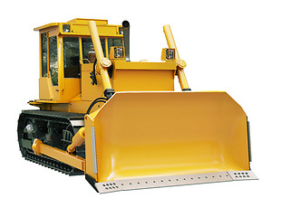 Image showing Heavy crawler bulldozer  isolated 