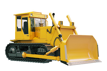 Image showing Heavy crawler bulldozer  isolated 