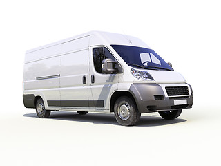 Image showing White commercial delivery van