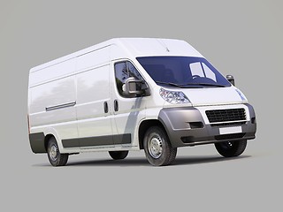 Image showing White commercial delivery van