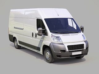 Image showing White commercial delivery van