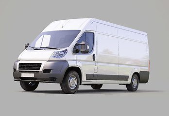 Image showing White commercial delivery van