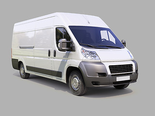 Image showing White commercial delivery van