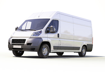 Image showing White commercial delivery van