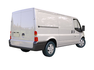 Image showing Commercial van isolated