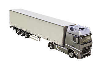 Image showing Semi-trailer truck isolated