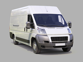 Image showing White commercial delivery van