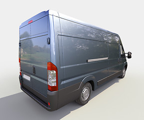 Image showing Blue commercial delivery van