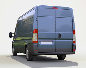 Image showing Blue commercial delivery van