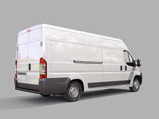 Image showing White commercial delivery van