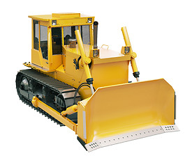 Image showing Heavy crawler bulldozer  isolated 