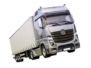 Image showing Semi-trailer truck isolated