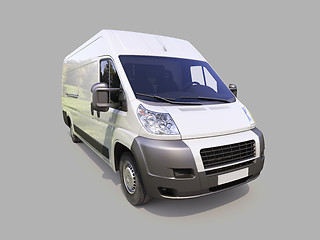 Image showing White commercial delivery van