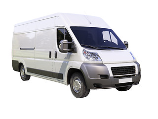 Image showing White commercial delivery van