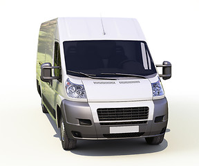 Image showing White commercial delivery van