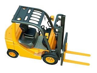 Image showing Forklift truck isolated