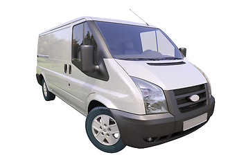 Image showing Commercial van isolated